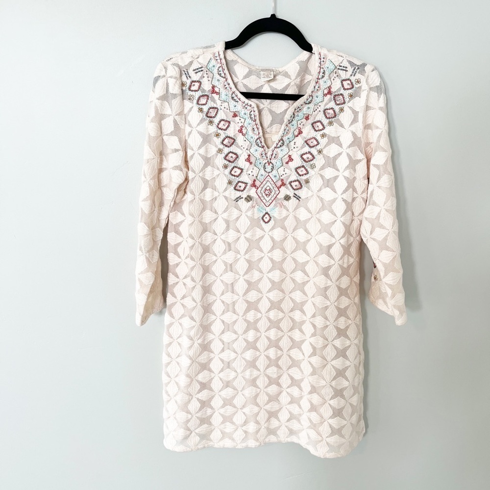 Sundance Global Embrace Chemise Beaded
Dress‎ in Blush/Pink size medium